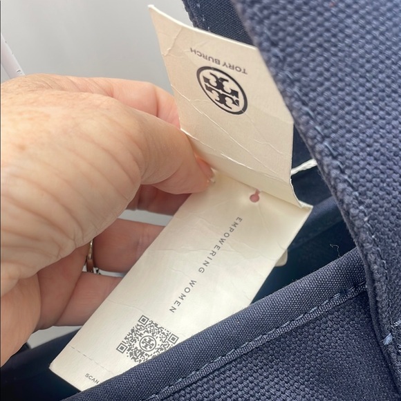 Tory Burch Navy Canvas Tote